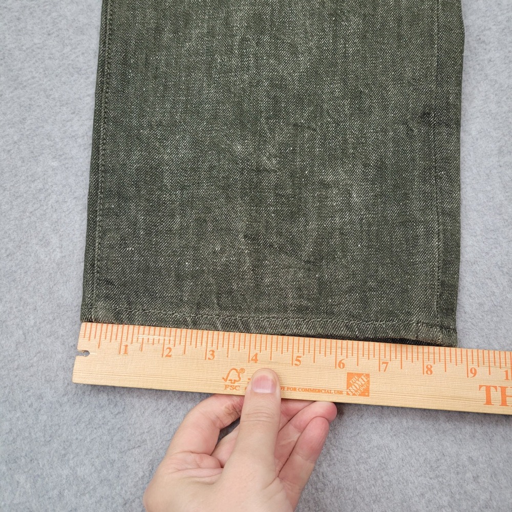 Levi's 501 White Oak Cone Denim Jeans Mens 40x32 Green Straight Leg 00501-2129 - Picture 4 of 8